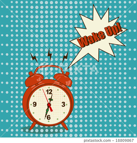 Alarm clock in pop art style Alarm clock in pop art style 18809867