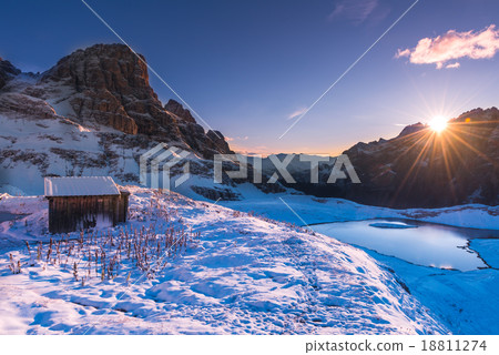 picturesque winter in Dolomites picturesque winter in Dolomites 18811274