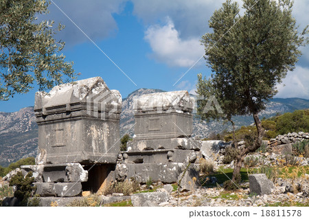 Lycian tomb in the village Sdima, Turkey Lycian tomb in the village Sdima, Turkey 18811578
