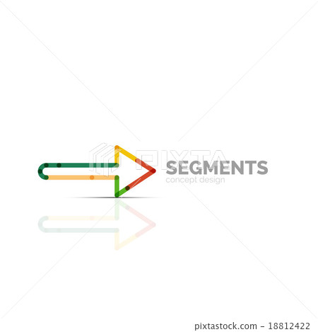 Arrow icon vector logo. Company branding element 18812422
