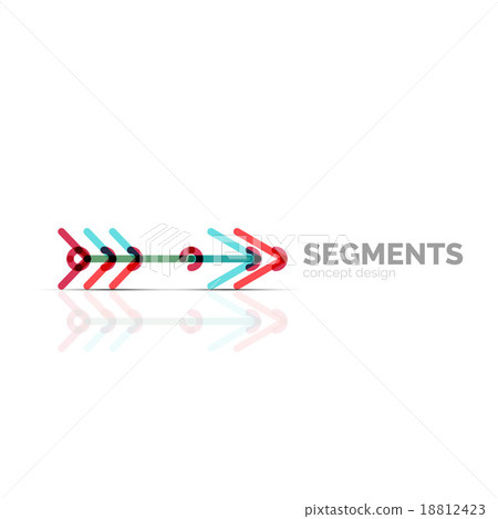 Arrow icon vector logo. Company branding element 18812423