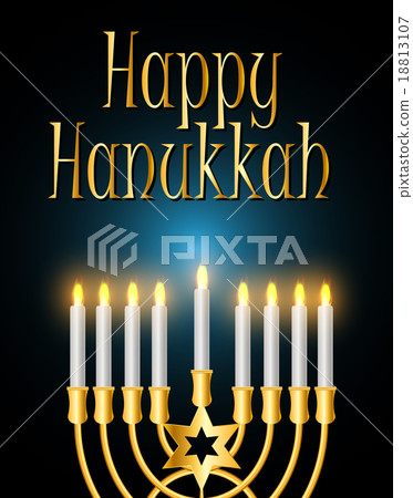 Happy Hanukkah, Jewish Background. Vector 18813107