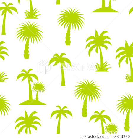 Palm Tree Seamless Pattern Vector Illustration Palm Tree Seamless Pattern Vector Illustration 18813280