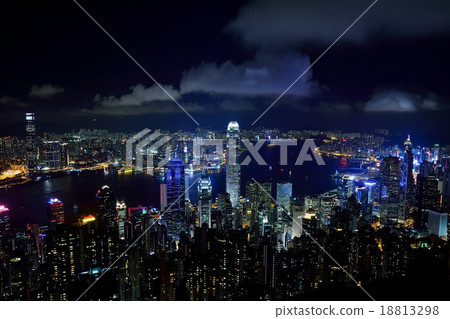 香港太平山頂一百萬美元夜景 18813298