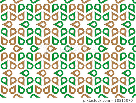 stylized green and brown leaves 18815070