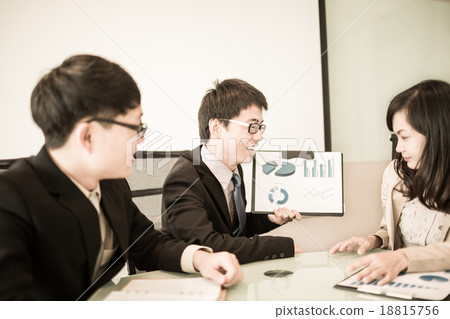 Successful business meeting with a group of people at the office Successful business meeting with a group of people at the office 18815756