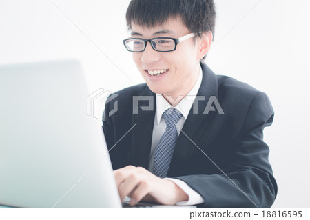 Businessman analyzing investment charts. Accounting Businessman analyzing investment charts. Accounting 18816595