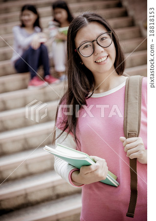 group of happy teen high school students outdoors group of happy teen high school students outdoors 18818153