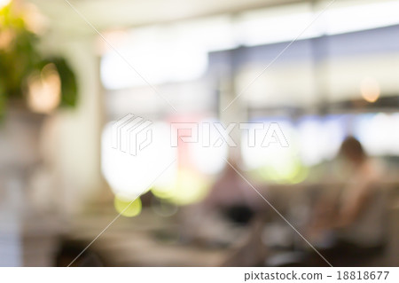 Blurred cafe restaurant with bokeh background. Blurred cafe restaurant with bokeh background. 18818677