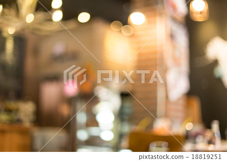 Blur coffee cafe shop restaurant with bokeh background 18819251