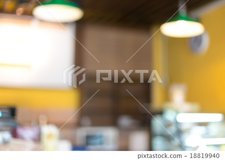Blur coffee cafe shop restaurant with bokeh background 18819940