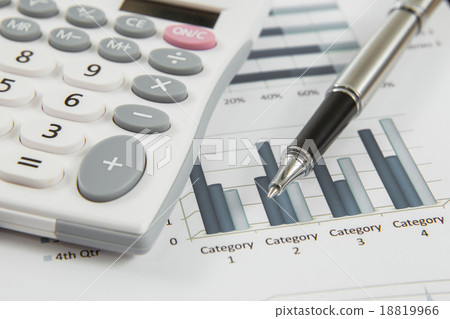 calculator and stationery items 18819966