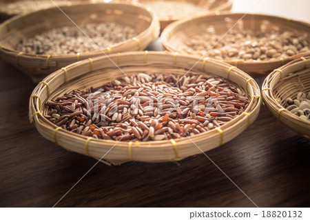 Wooden table of colorful spices 18820132