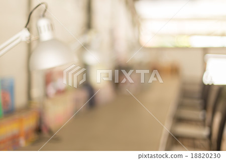 Blurred cafe restaurant with bokeh background. 18820230