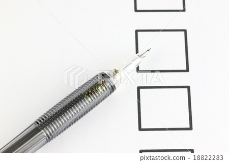Mechanical pencil point to checkbox. Mechanical pencil point to checkbox. 18822283