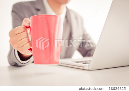 Closeup of businessman hands typing on laptop computer Closeup of businessman hands typing on laptop computer 18824825