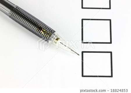 Mechanical pencil point to checkbox. Mechanical pencil point to checkbox. 18824853