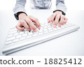 Female Hand Typing On Keyboard 18825412