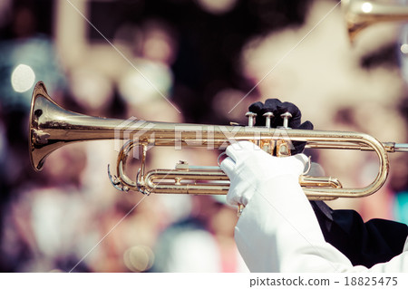 Brass Band in uniform performing 18825475