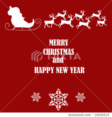 beautiful Christmas card with Santa.  18826524