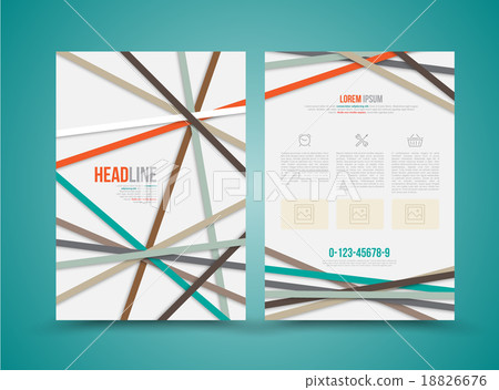 Vector brochure template design with line color. Vector brochure template design with line color. 18826676