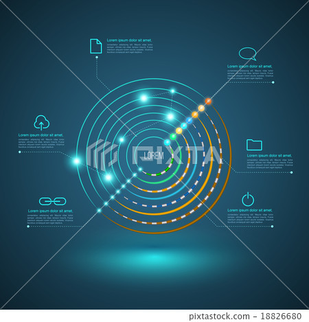 Connection String Circle Circle connection for network cable concept. - Stock Illustration ...