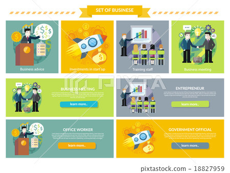 Set of Business Concept Investment Advice Meetings 18827959