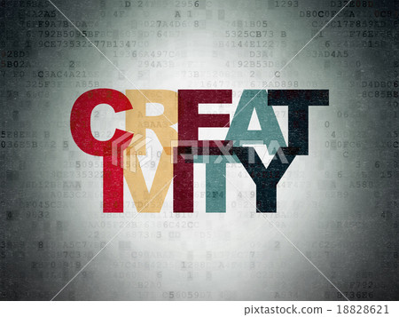 Advertising concept: Creativity on Digital Paper Advertising concept: Creativity on Digital Paper 18828621
