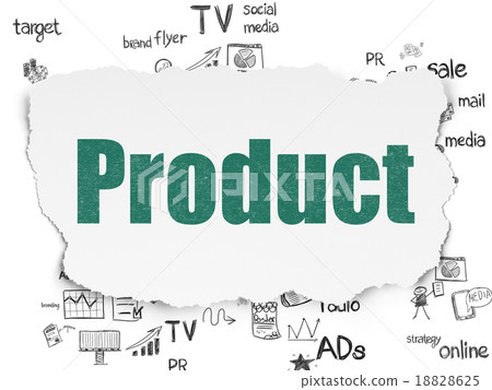 Advertising concept: Product on Torn Paper 18828625