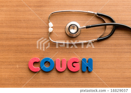 cough colorful word 18829037