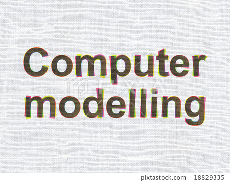 Science concept: Computer Modelling on fabric 18829335