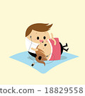couple Listening to Music with Sharing Headphone 18829558
