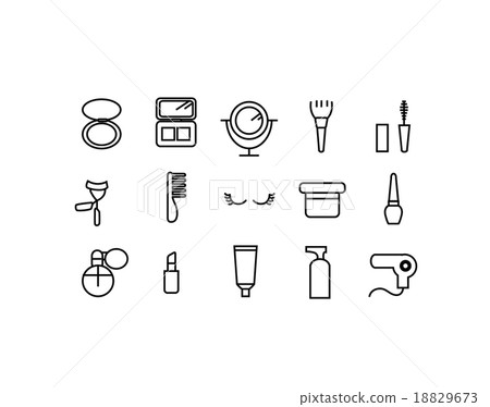 Vector set of hand draw mix cosmetic icon 18829673