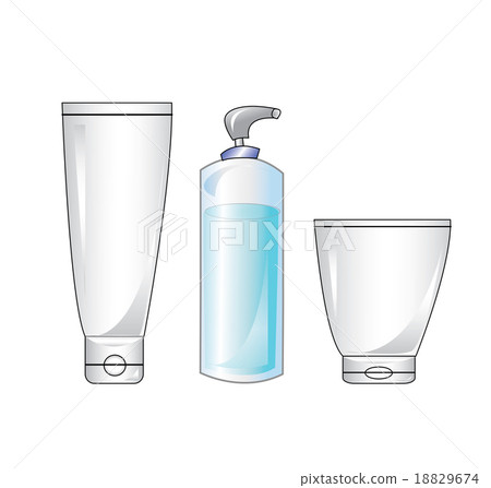 Vector Set of blank Cosmetic plastic containers Vector Set of blank Cosmetic plastic containers 18829674