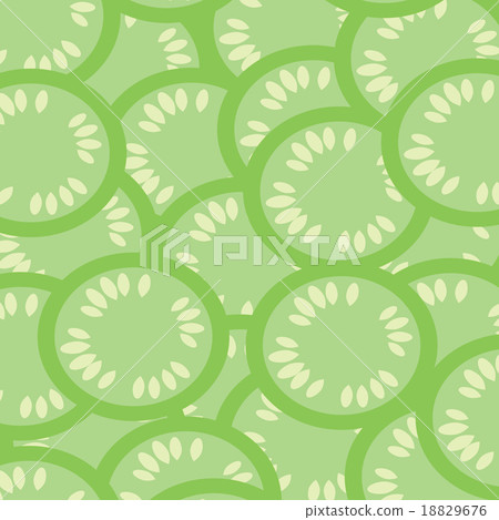 Vector of Cucumber slice for background 18829676
