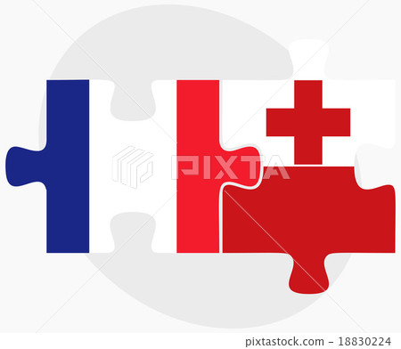 France and Tonga Flags 18830224