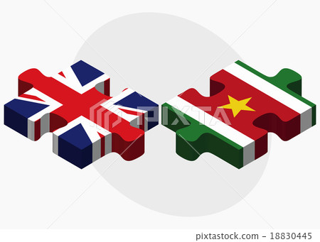 United Kingdom and Suriname Flags United Kingdom and Suriname Flags 18830445