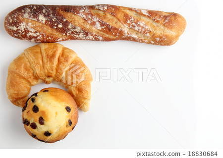 croissant bakery with brade baguette muffin 18830684