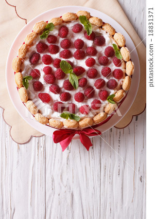 raspberry cake with mascarpone and Savoiardi raspberry cake with mascarpone and Savoiardi 18831371
