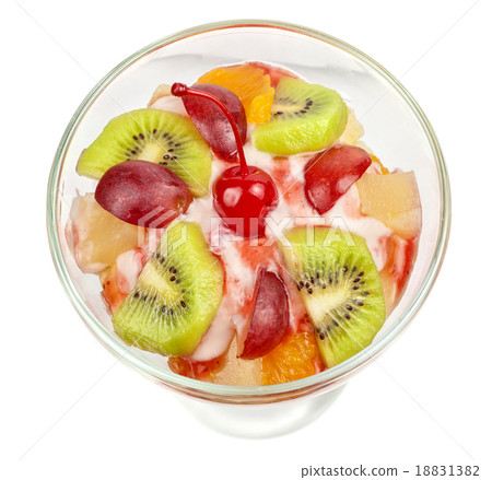 Fruit salad with ice cream Fruit salad with ice cream 18831382
