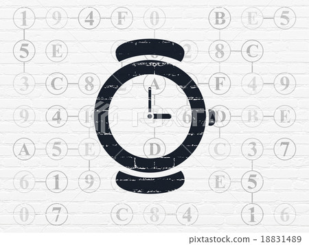 Time concept: Watch on wall background 18831489