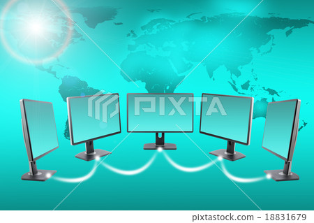 Monitors with map Monitors with map 18831679