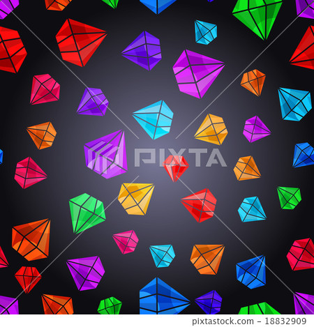 Seamless pattern with colorful gems 18832909