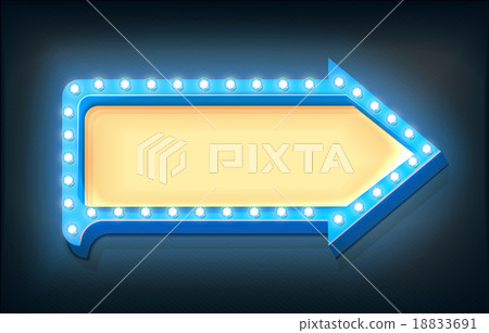 Volume retro arrow with lights Volume retro arrow with lights 18833691