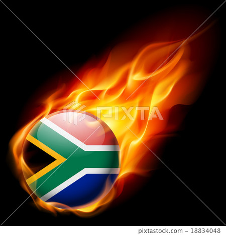 Round glossy icon of South Africa 18834048
