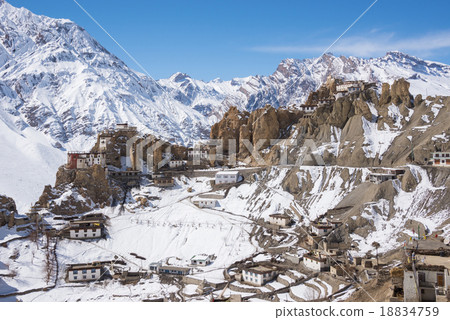 Dhankar village, Spiti Valley, Himachal Pradesh 18834759