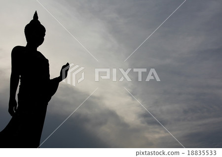 Big Buddha statue on sunset in Thailand 18835533