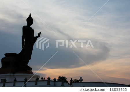 Big Buddha statue on sunset in Thailand 18835535
