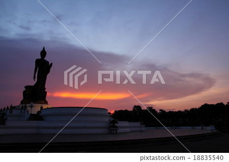 Big Buddha statue on sunset in Thailand 18835540