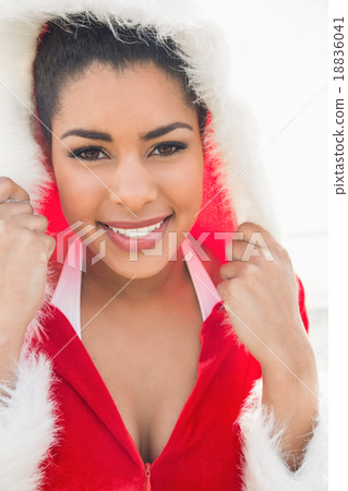 Attractive woman wearing a christmas styled jumper 18836041